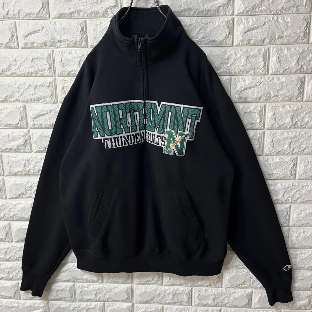 [CHAMPION] Champion Half Zip Sweatshirt College Logo