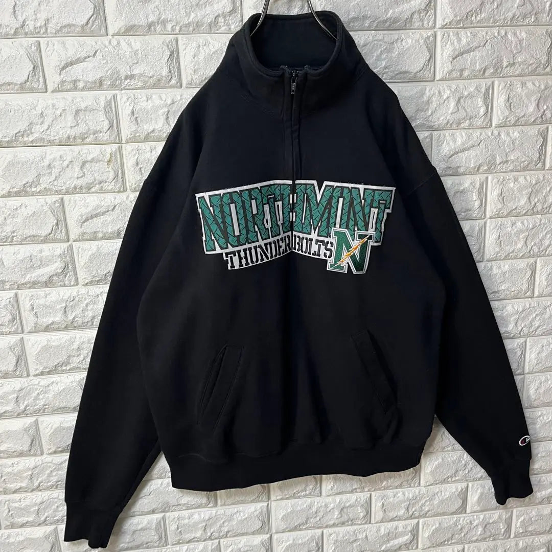 [CHAMPION] Champion Half Zip Sweatshirt College Logo