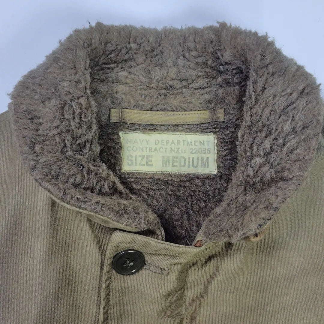 Buzz Rickson's Deck Jacket M Olive Boa Lining Flight Jacket