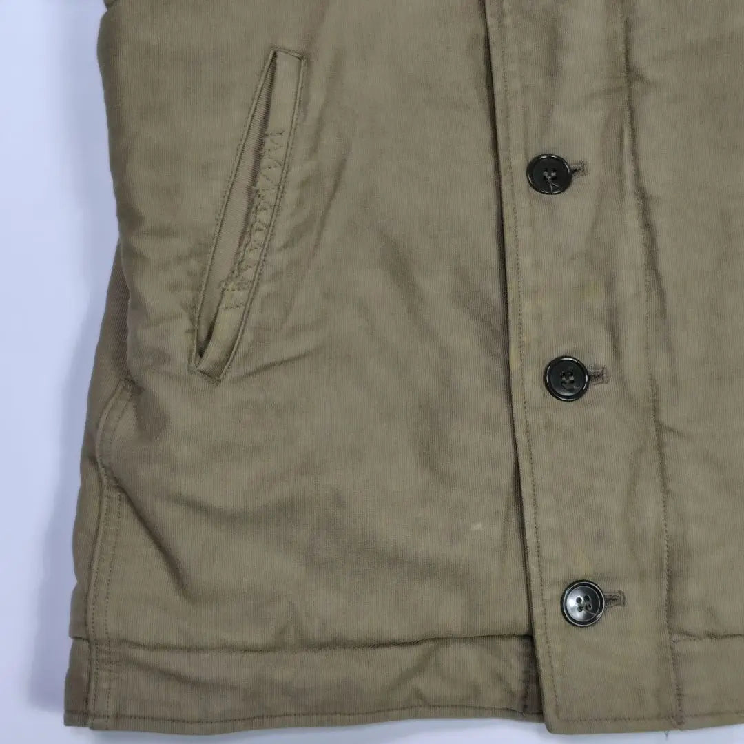 Buzz Rickson's Deck Jacket M Olive Boa Lining Flight Jacket