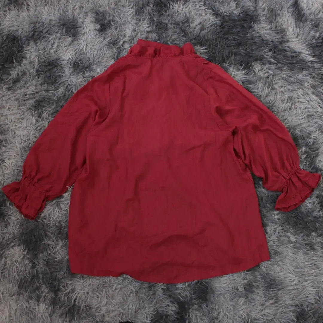 COACHHOUSE Collar Ruffle Nylon Coat Women's Red FREE