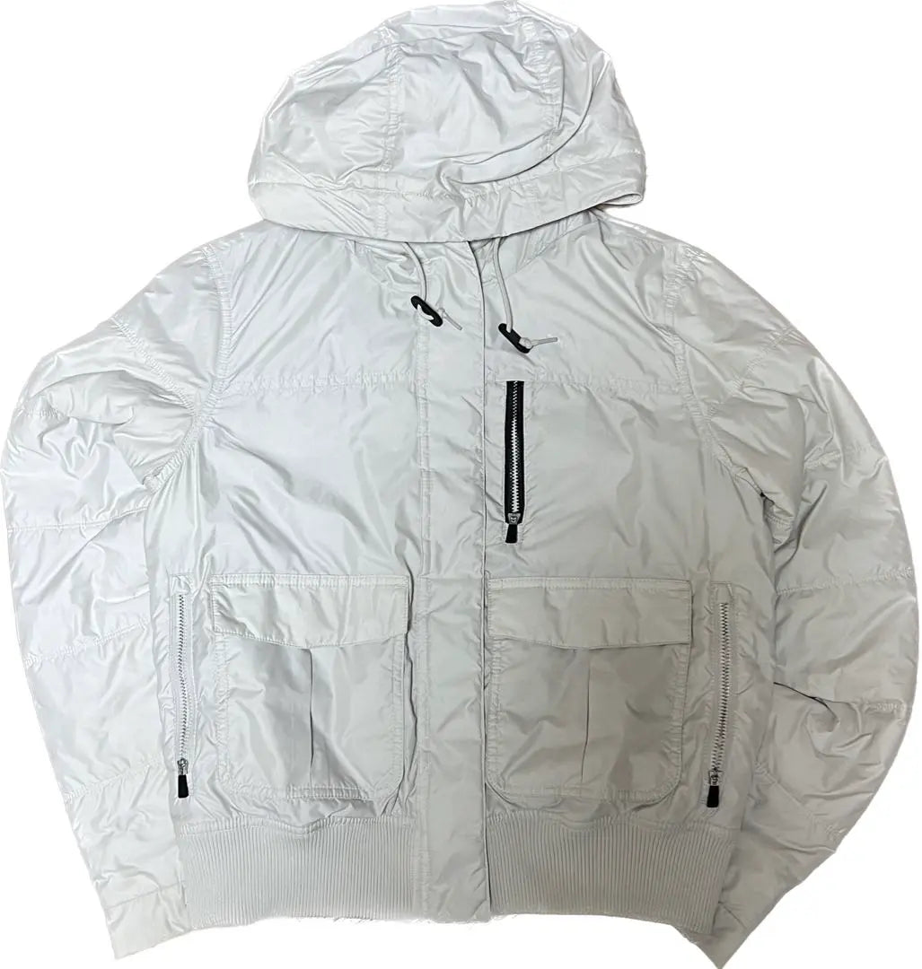 y2k Nike White Hooded Dead Jacket Nylon