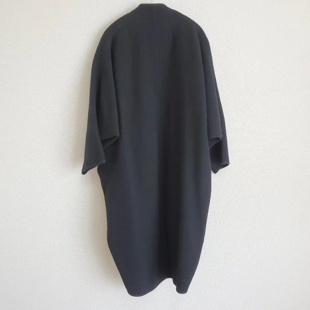 Shibira Tag Drape Coat Black