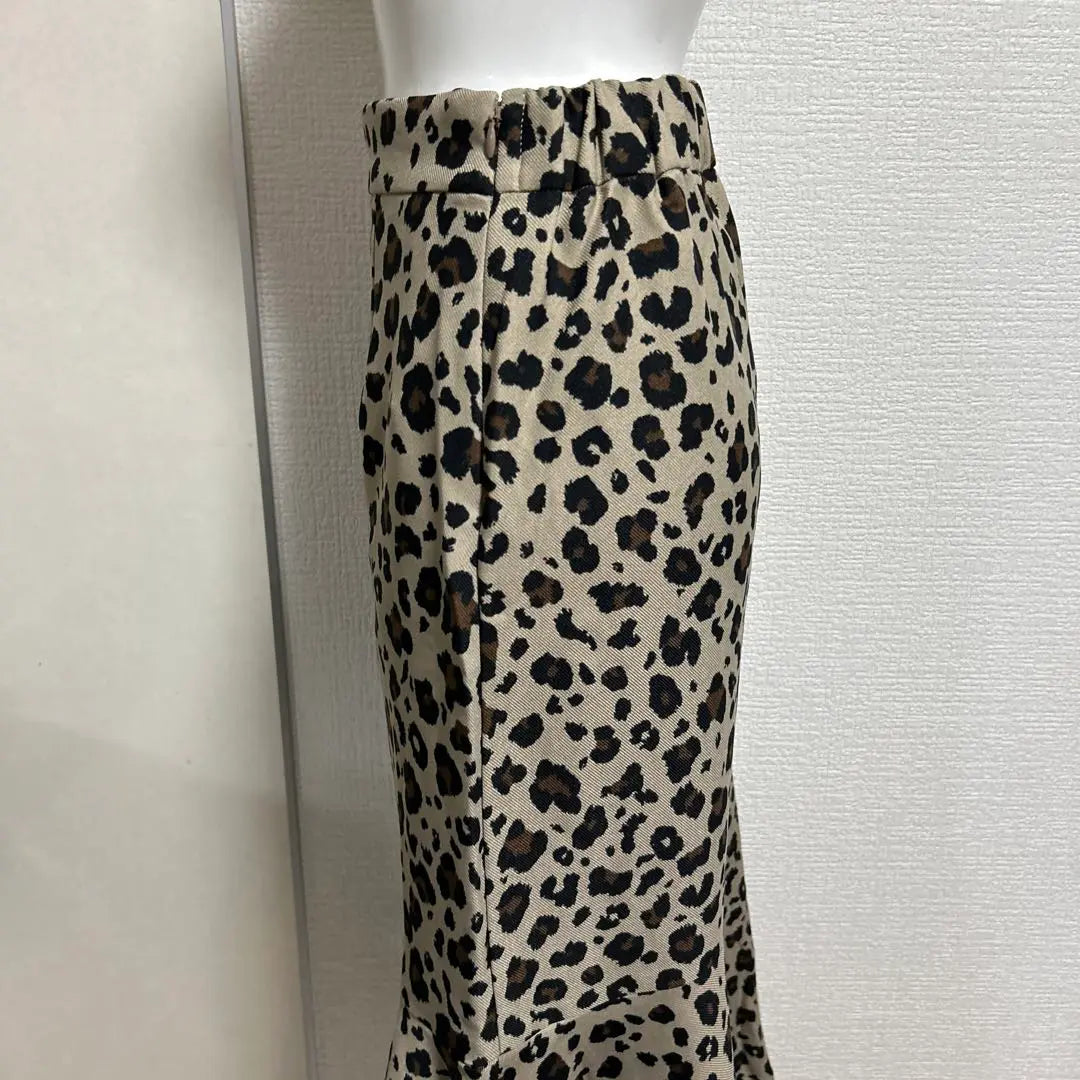 New Women's AZUL BY MOUSSY Leopard Print Long Skirt Good Condition