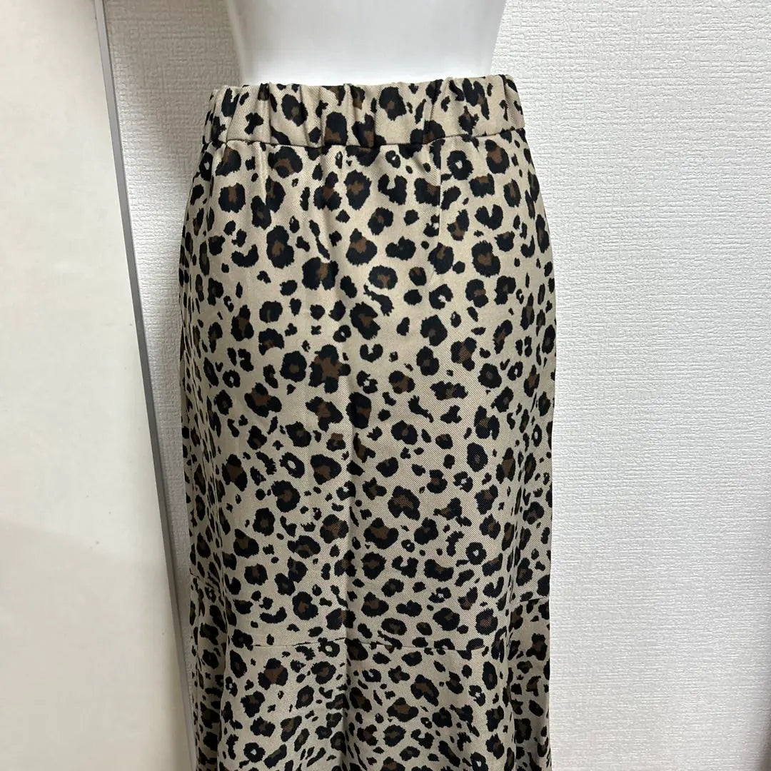 New Women's AZUL BY MOUSSY Leopard Print Long Skirt Good Condition