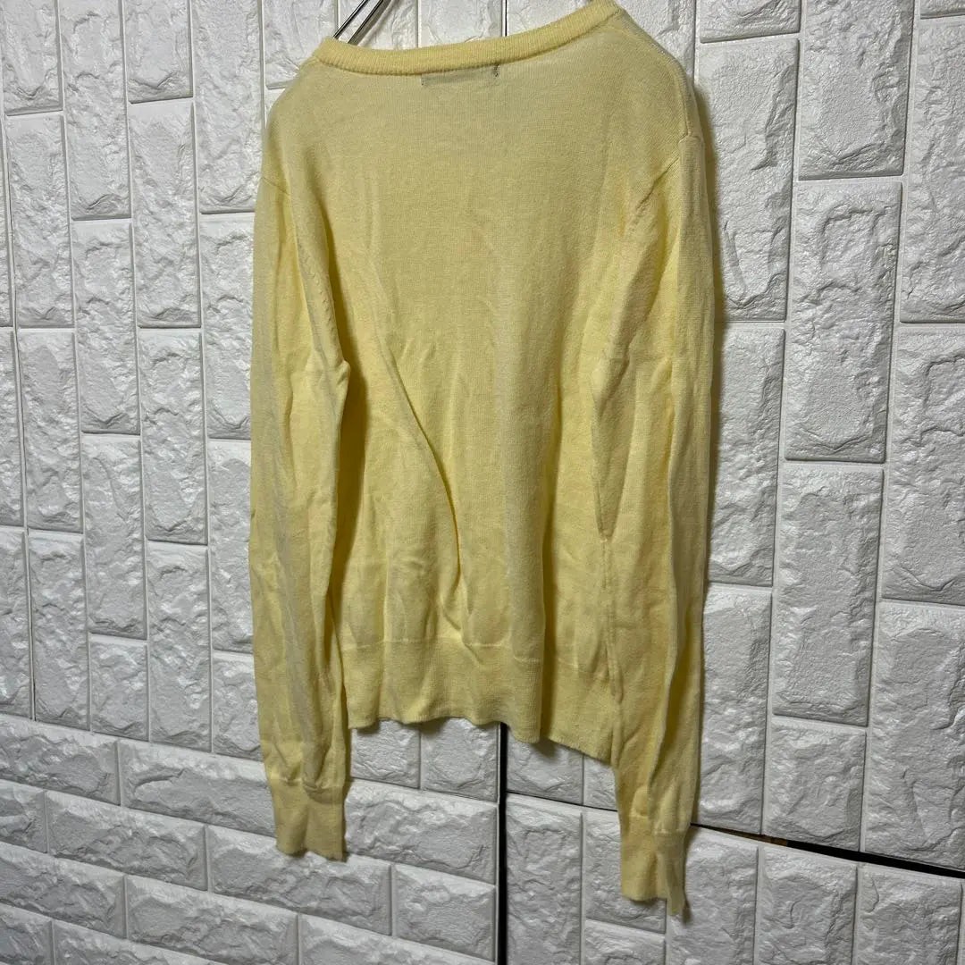 PAGEBOY Page Boy Thin Knit Cardigan Light Yellow Size F