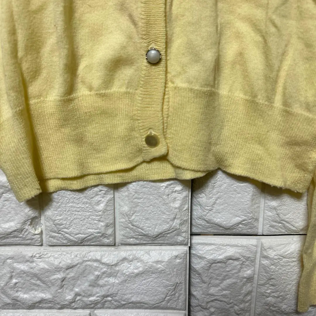 PAGEBOY Page Boy Thin Knit Cardigan Light Yellow Size F