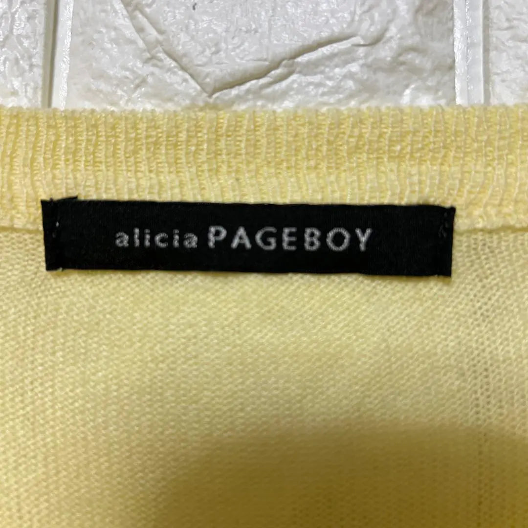 PAGEBOY Page Boy Thin Knit Cardigan Light Yellow Size F