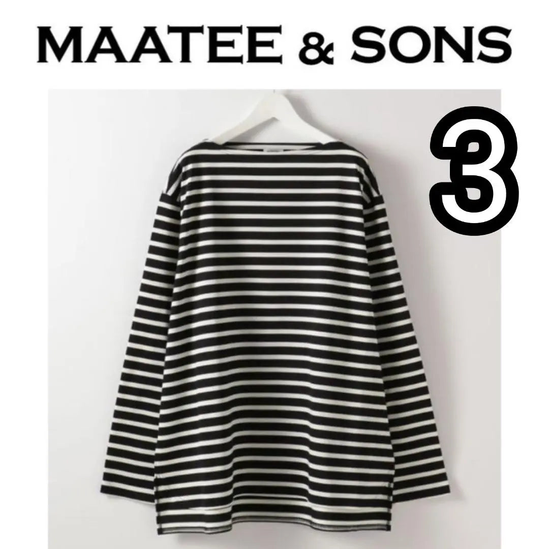 MAATEE&SONS x Steven Alan special order Basque shirt, boat neck, black