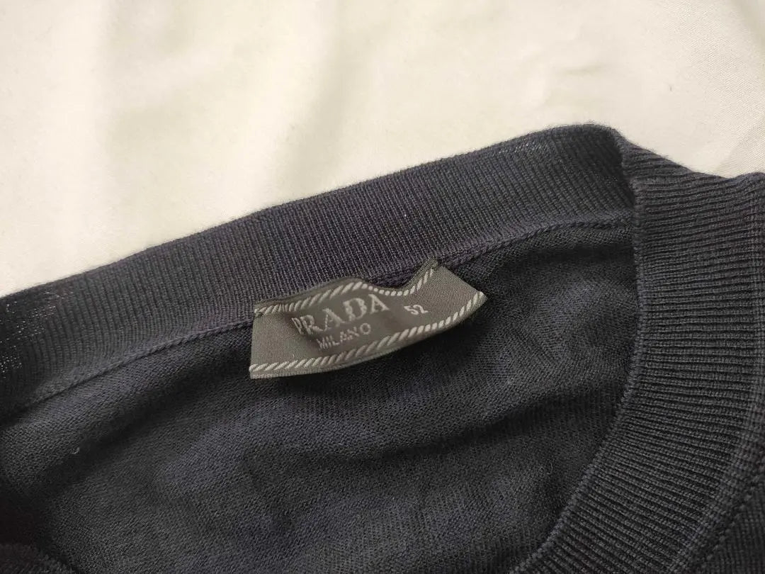 [Good condition] PRADA Men's Knit Navy 52