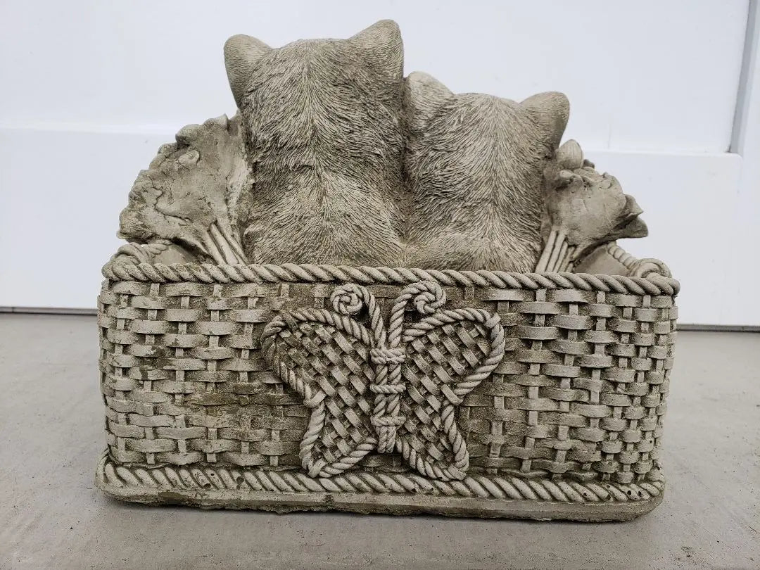 British stone object cat figurine | イギリス　ストーンオブジェ　猫の置物