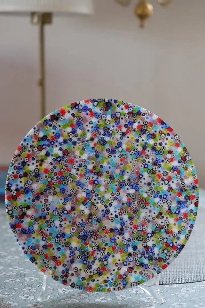 Venetian Glass Venetian Glass Milfiori Plate Artist Enami Fujiko