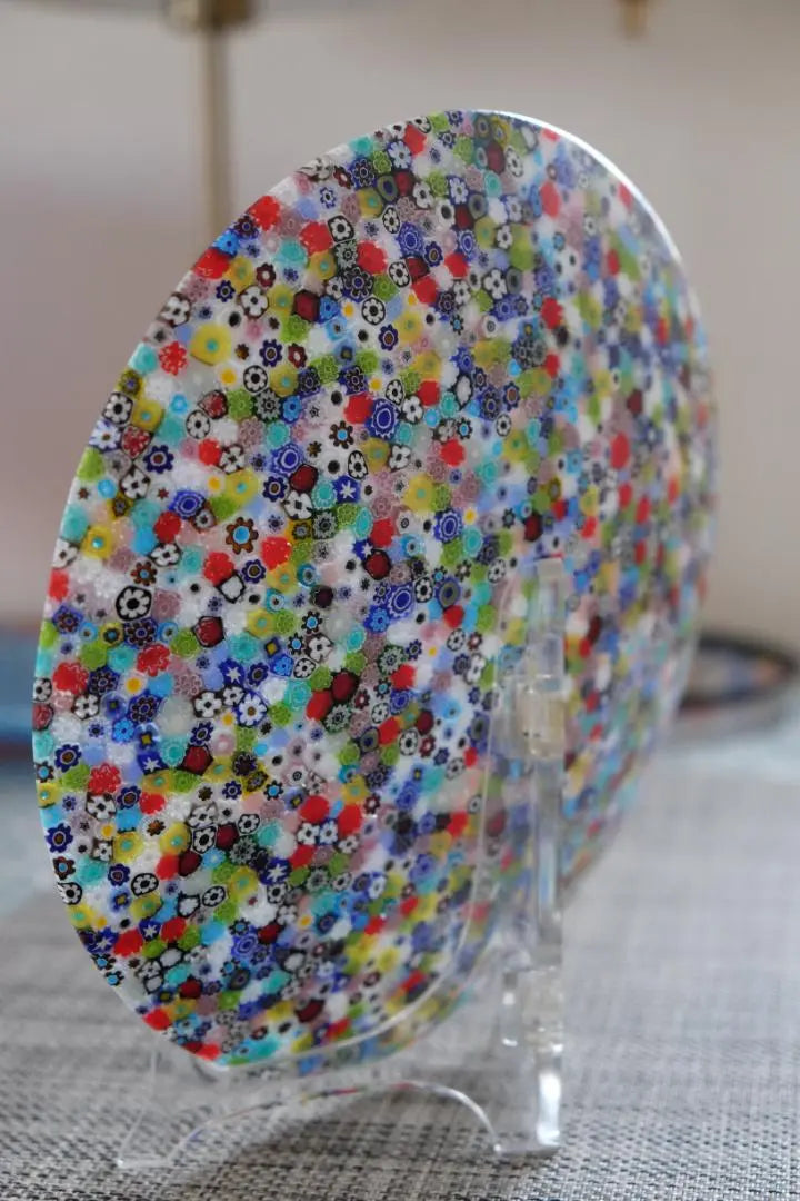 Venetian Glass Venetian Glass Milfiori Plate Artist Enami Fujiko