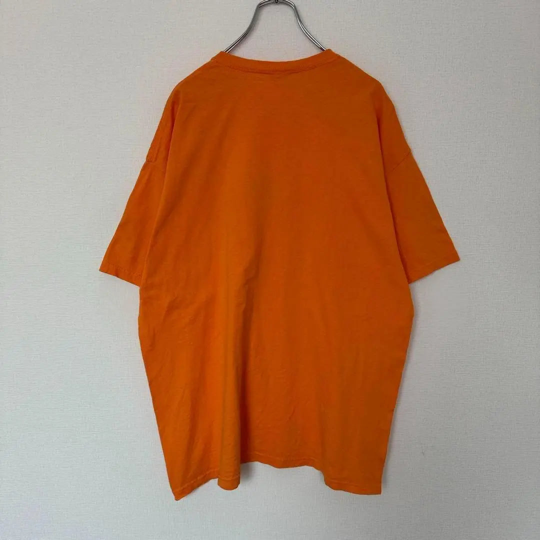 US Old Clothes No Brand T -shirt NAGS HEAD Nagushead Embroidery Orange | US古着 ノーブランド Tシャツ NAGS HEAD ナグスヘッド 刺繍オレンジ