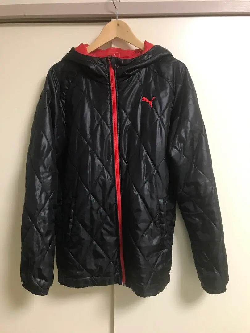 PUMA Hooded Bench Coat M Black/Red