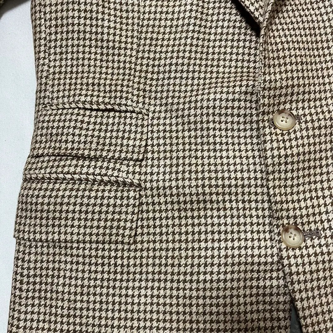 [POLO RALPHLAUREN] 80s USA made tailored JKT houndstooth