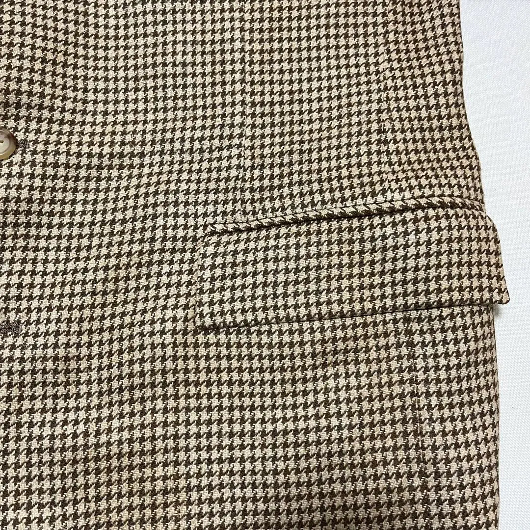 [POLO RALPHLAUREN] 80s USA made tailored JKT houndstooth