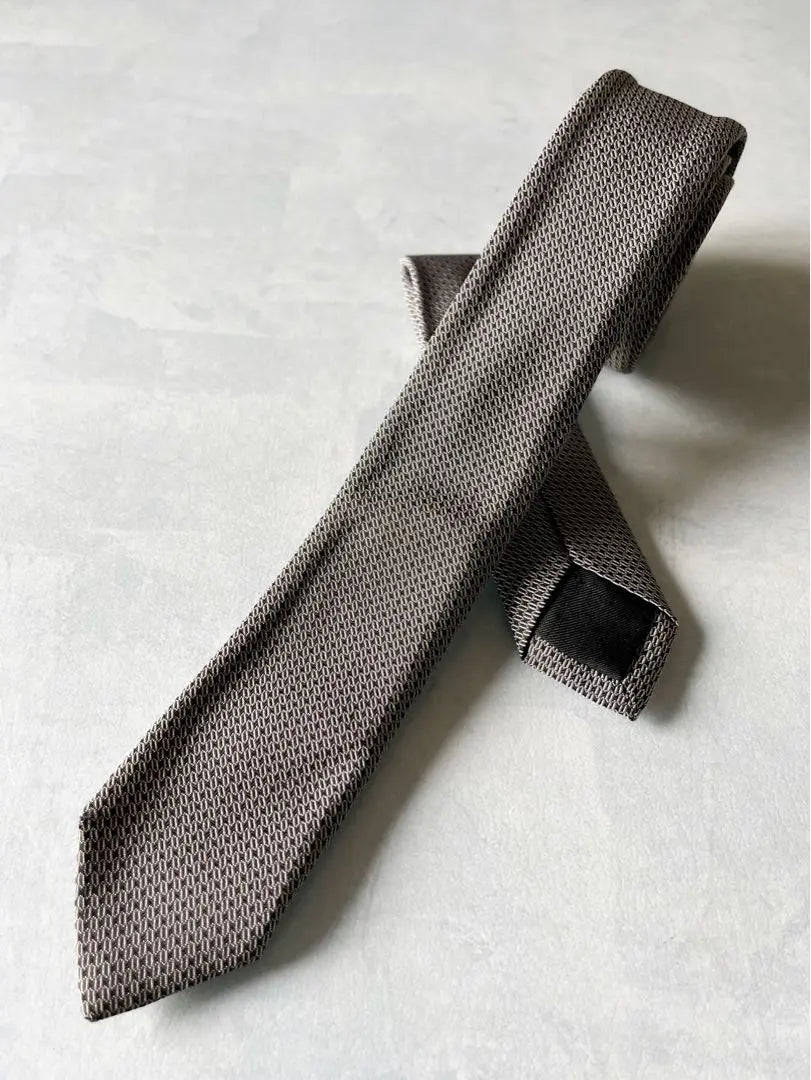 [Final price] Dior Narrow Tie Dark Gray Silk