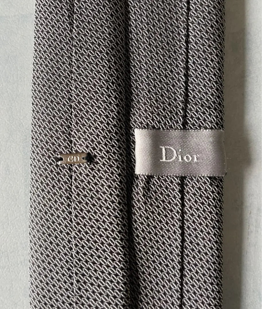 [Final price] Dior Narrow Tie Dark Gray Silk