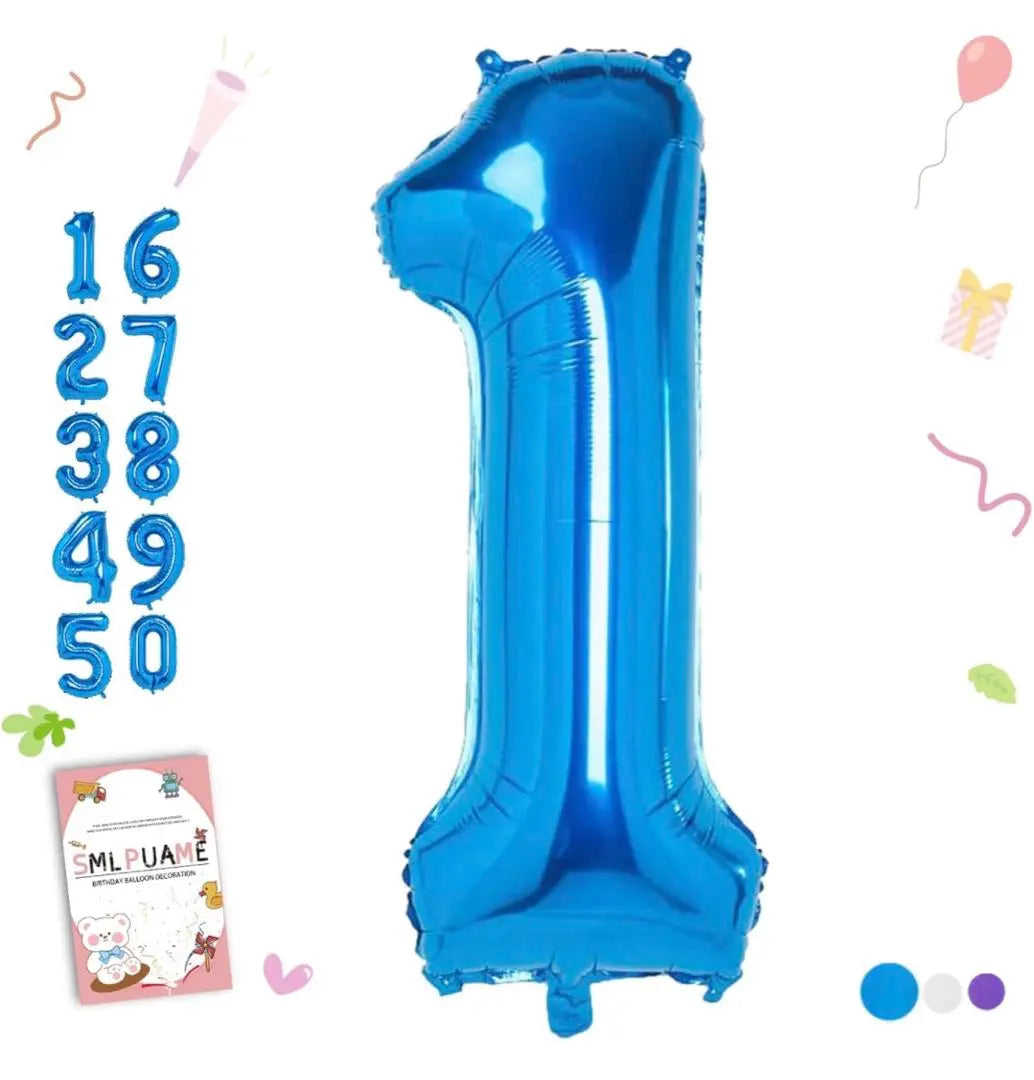 Number Balloon 90cm Large Birthday Balloon 1 Aluminum Balloon