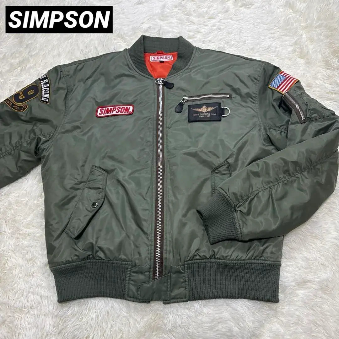 SIMPSON Olive Green MA-1 Flight Jacket