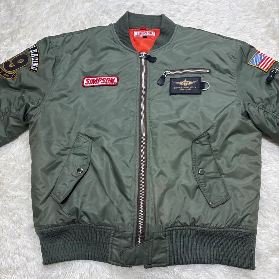 SIMPSON Olive Green MA-1 Flight Jacket