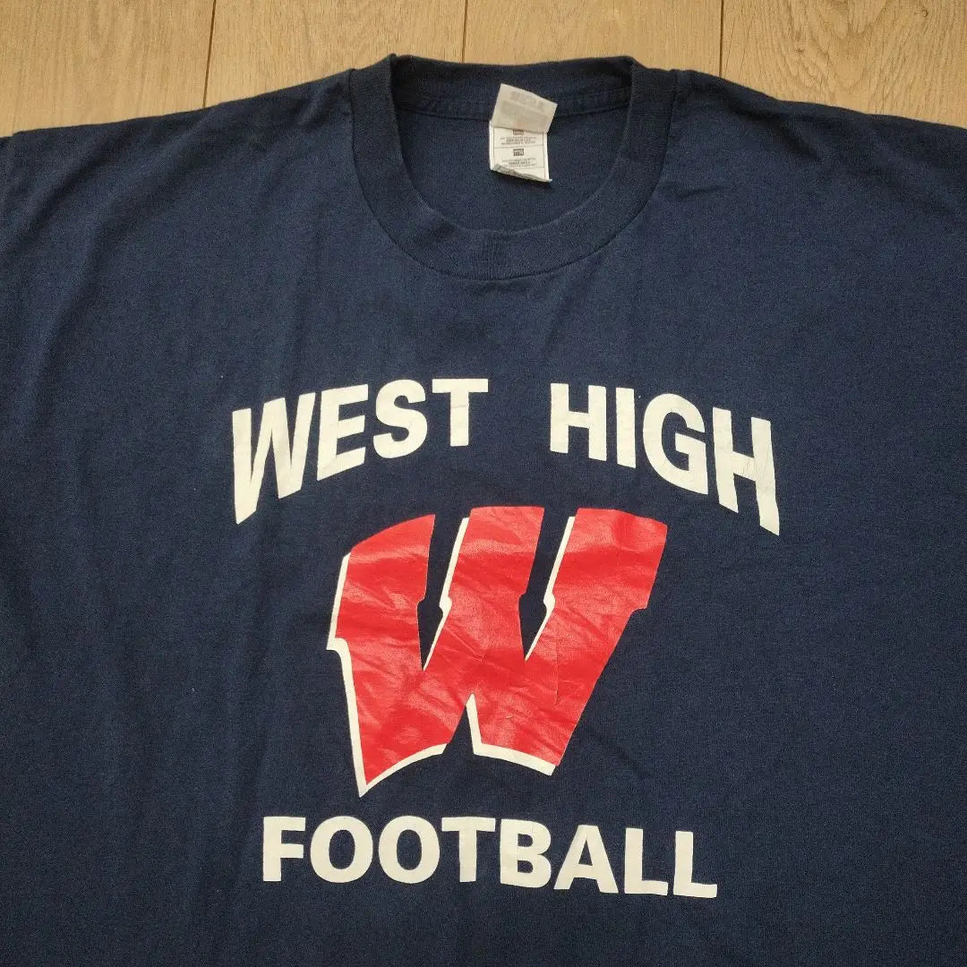 Vintage T -shirt WEST HIGH FOTBALL Navy XXXL