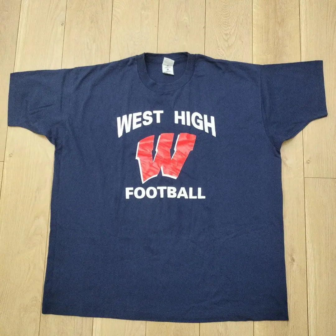 Vintage T -shirt WEST HIGH FOTBALL Navy XXXL