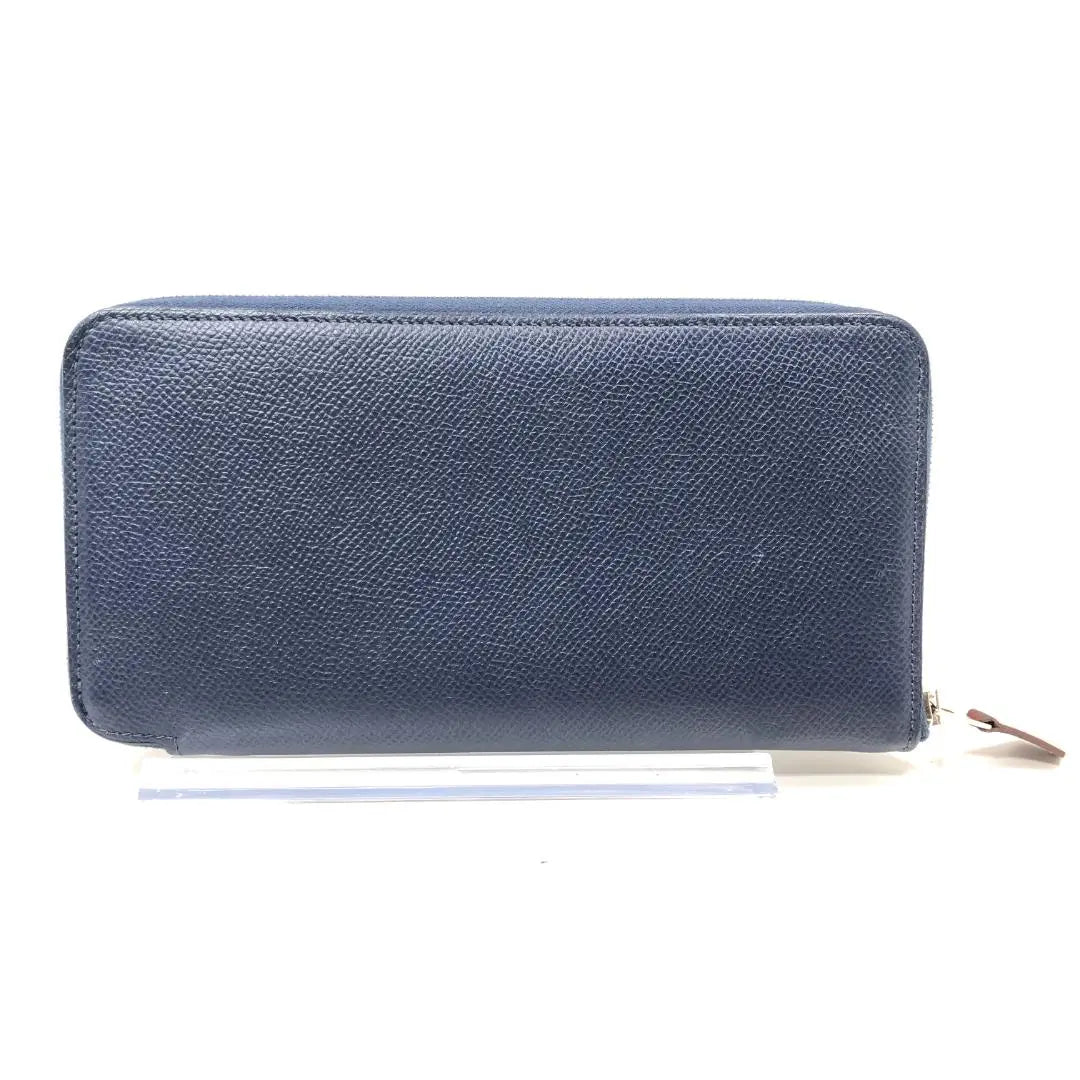 Hermes HERMES Long Wallet Azap Long Silk In Navy Boxed