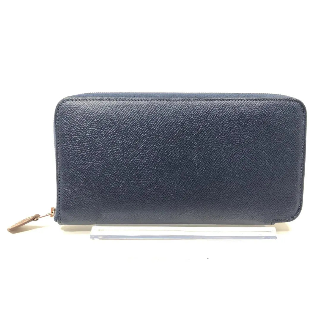 Hermes HERMES Long Wallet Azap Long Silk In Navy Boxed