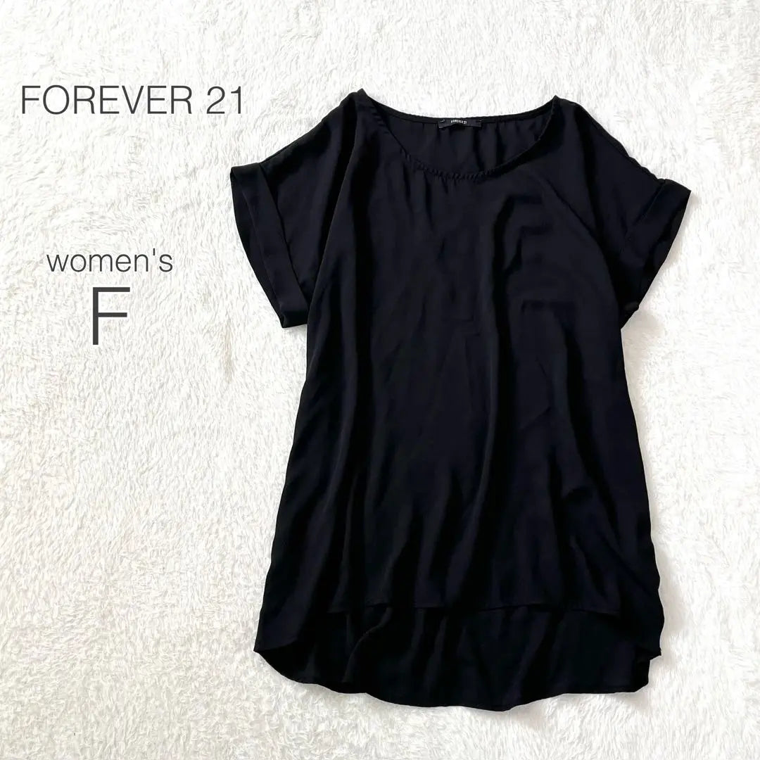 [Forever 21] Sheer top, short sleeve, sheer, thin, beautiful, casual, black