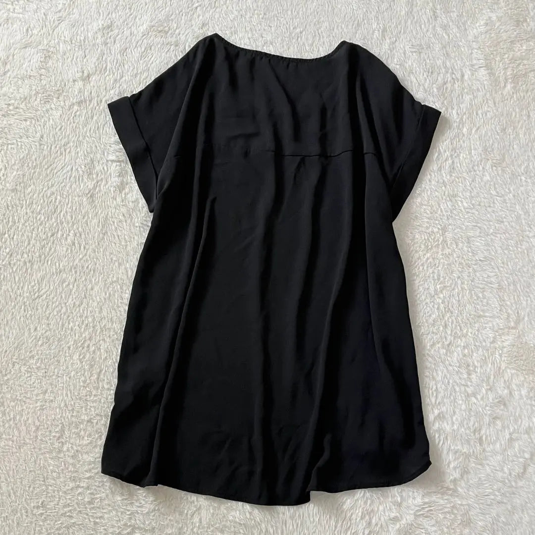 [Forever 21] Sheer top, short sleeve, sheer, thin, beautiful, casual, black