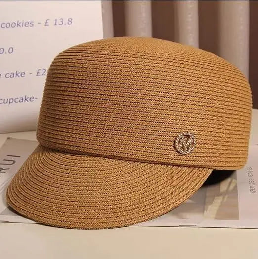 Women's hat, summer, casquette, beige, new, sunshade, stylish