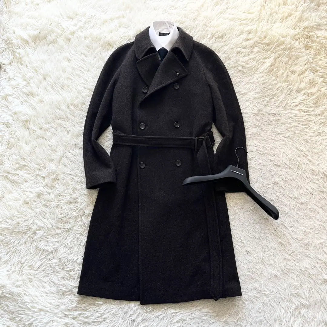 <Good condition>TAGLIATORE × Brilla Wool Double Verdette Coat 46