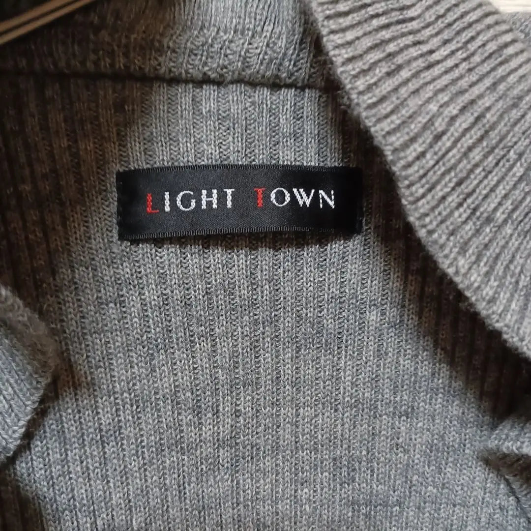 ⑯LICHT TOWN Frilled Cardigan Gray Size M Haori