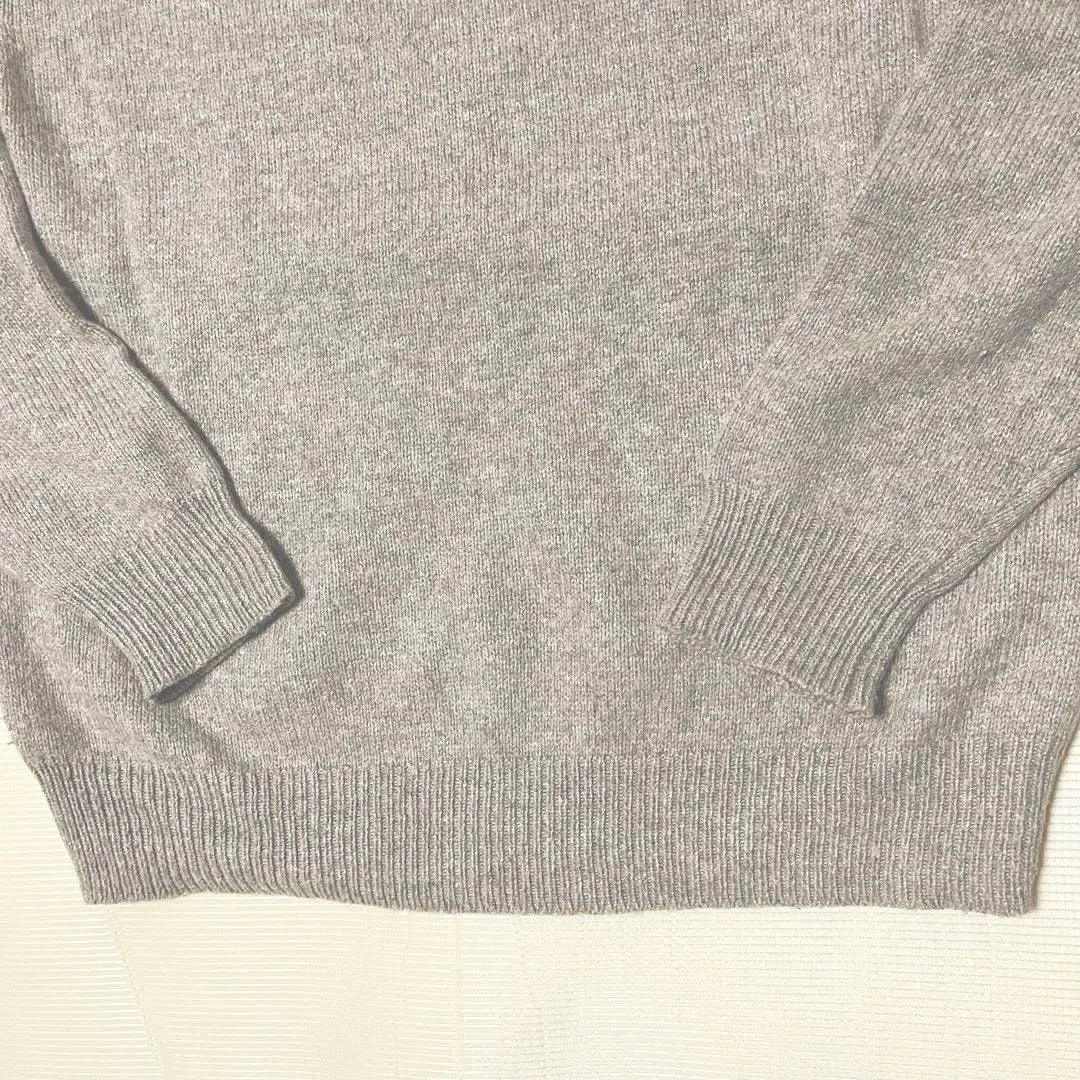 Suéter de punto marrón y gris GU para hombre, talla S