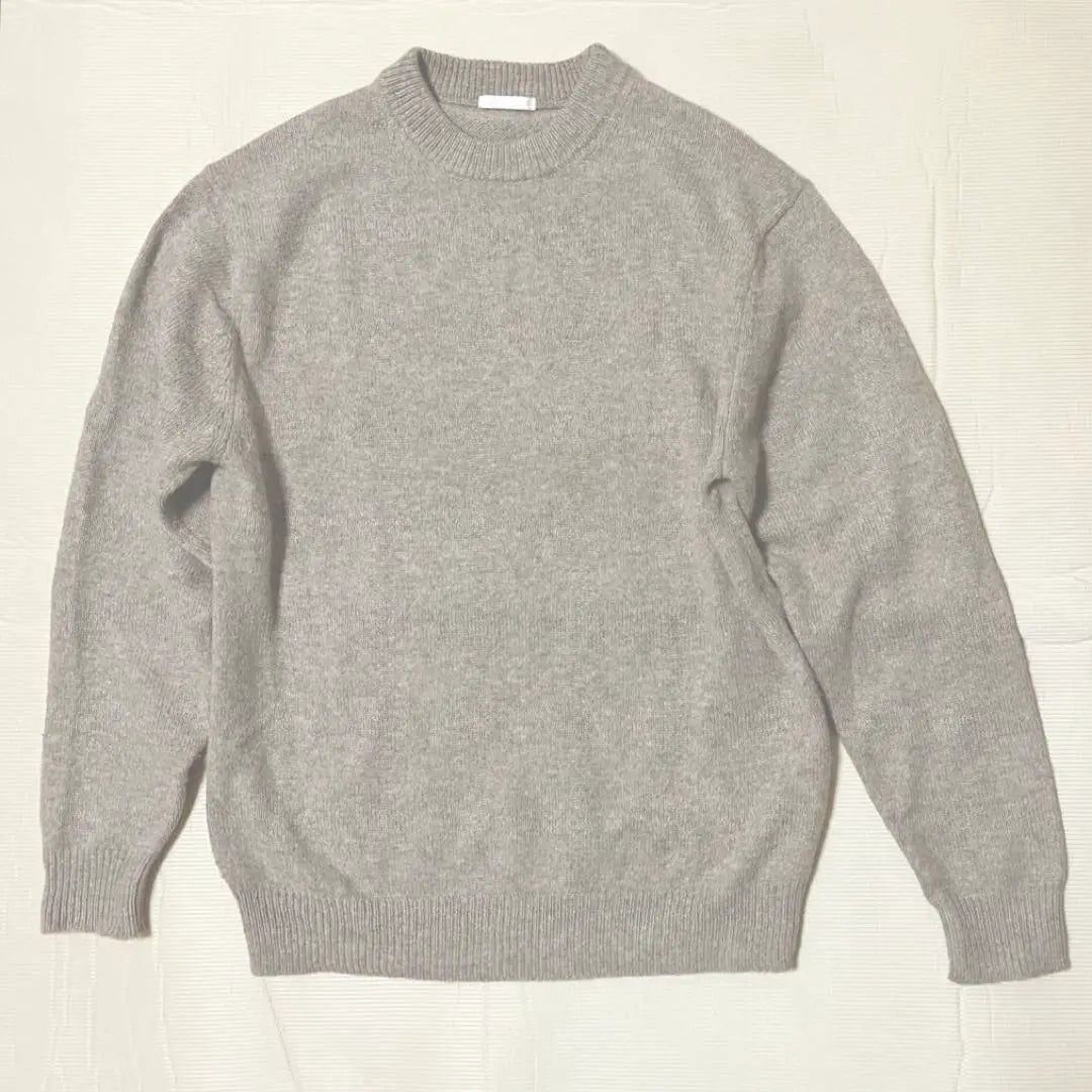 Suéter de punto marrón y gris GU para hombre, talla S