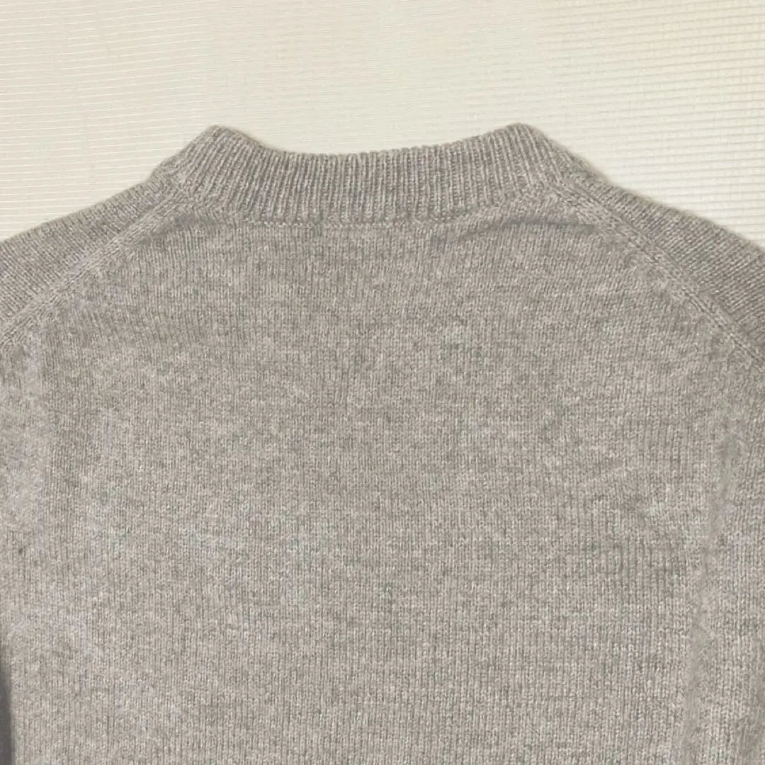 Suéter de punto marrón y gris GU para hombre, talla S