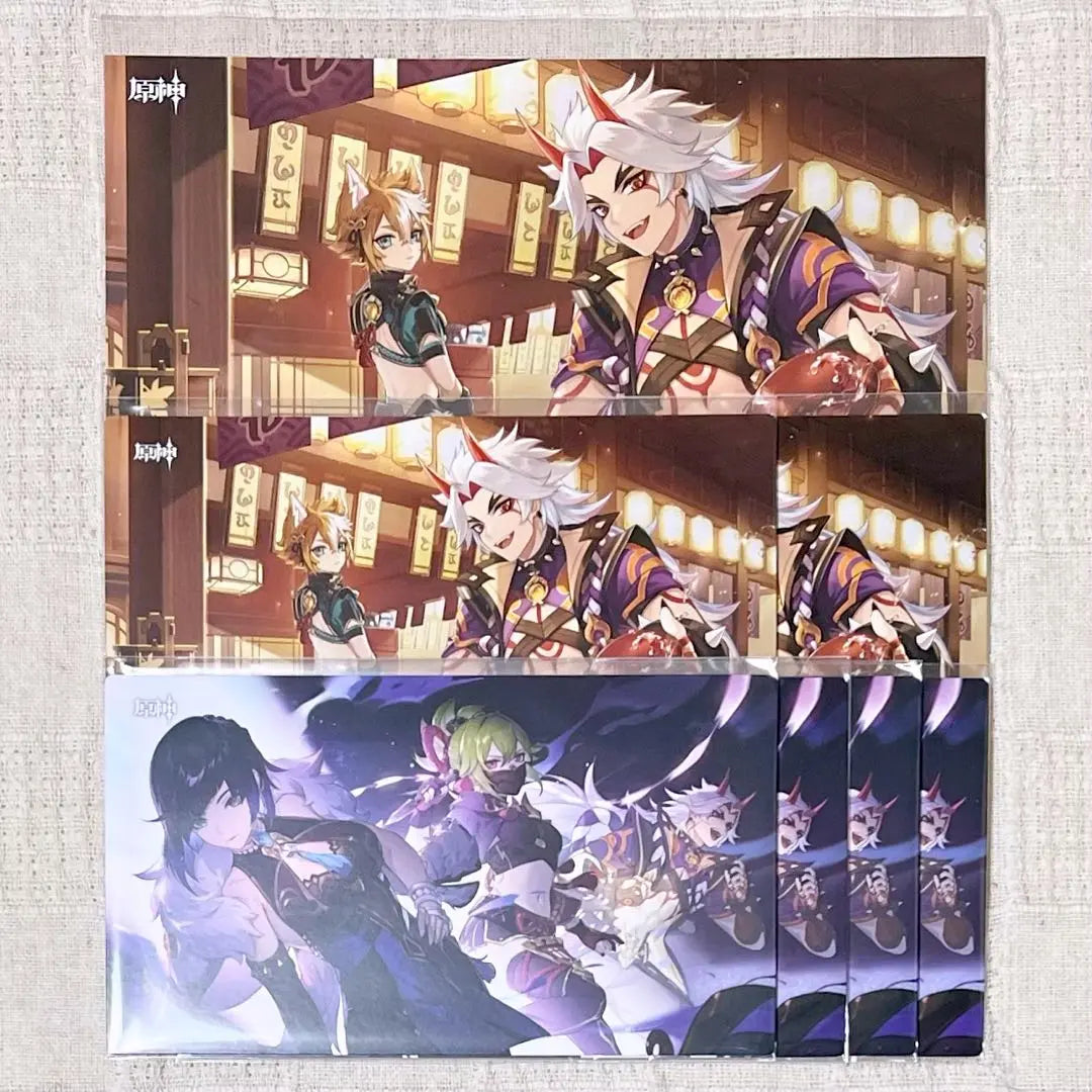 [Genshin Impact] Calendar, visual art postcard (Arataki Ichito/Kugi Shinobu/Yoran...)