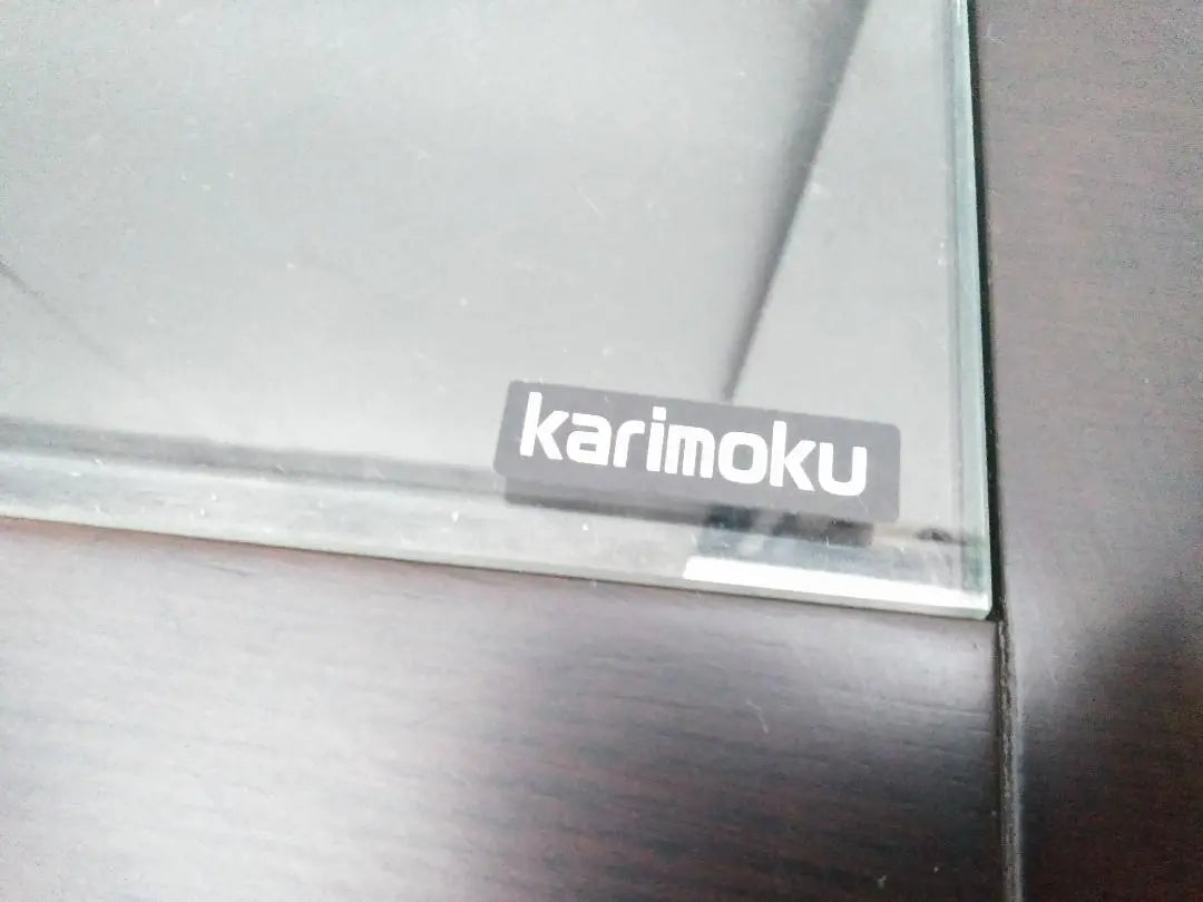 Karimoku Center Table Modern Design Glass Dark Brown ◇