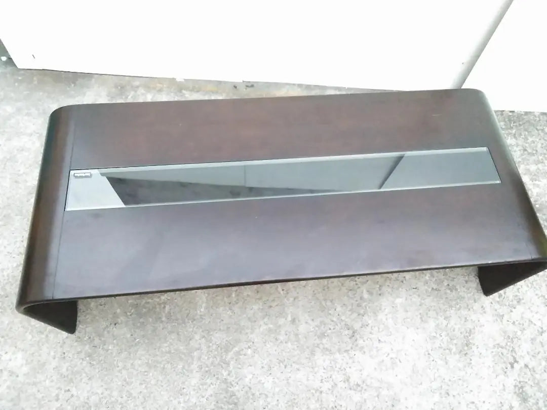 Karimoku Center Table Modern Design Glass Dark Brown ◇