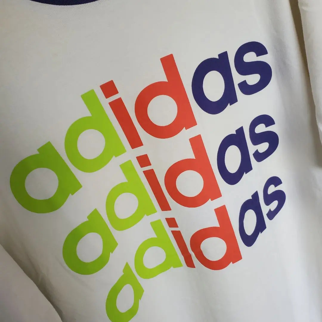 adidas adidas Neo big logo ringer short sleeve t-shirt loose dowel