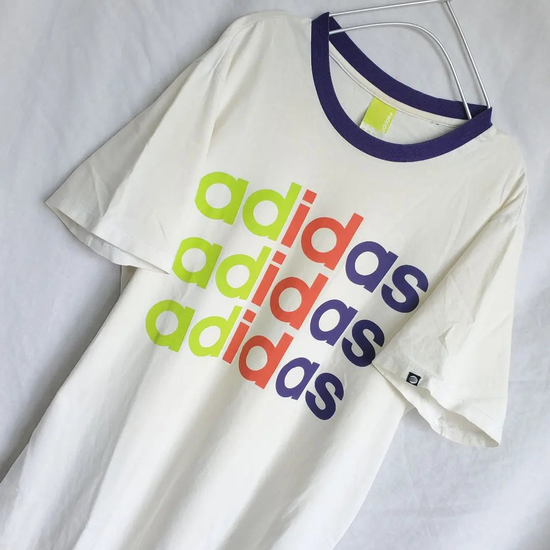 adidas adidas Neo big logo ringer short sleeve t-shirt loose dowel