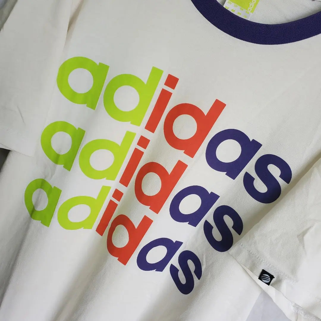 adidas adidas Neo big logo ringer short sleeve t-shirt loose dowel