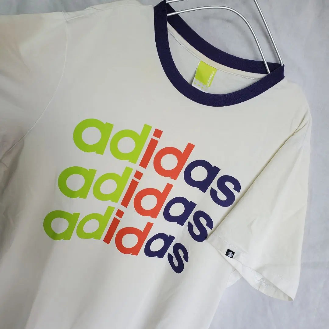 adidas adidas Neo big logo ringer short sleeve t-shirt loose dowel