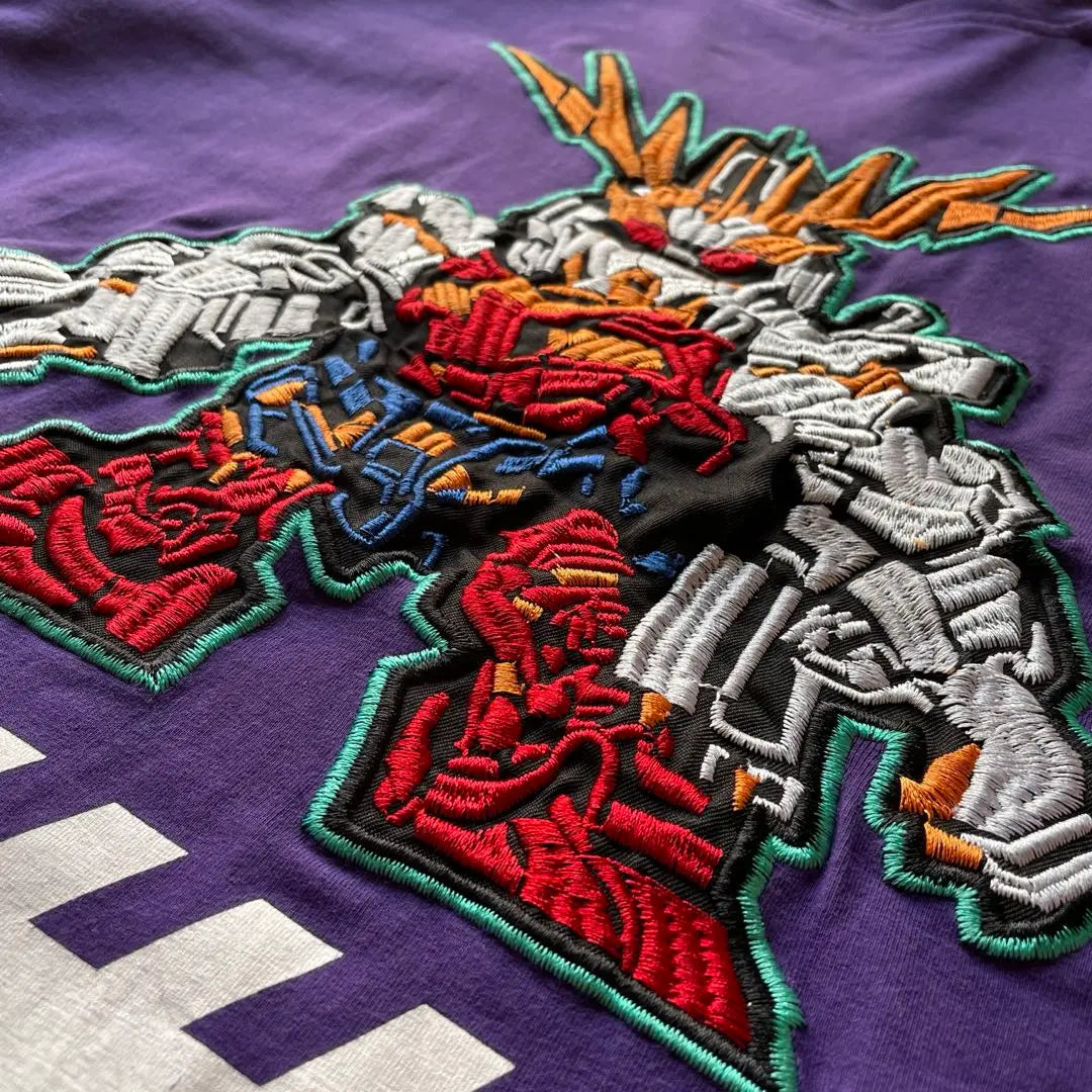 [Difficult to obtain] CREATE 2MRW GUNDAM Gundam Full Embroidery T -shirt Purple | 【入手困難】CREATE 2MRW GUNDAM ガンダム　全刺繍　tシャツ 紫