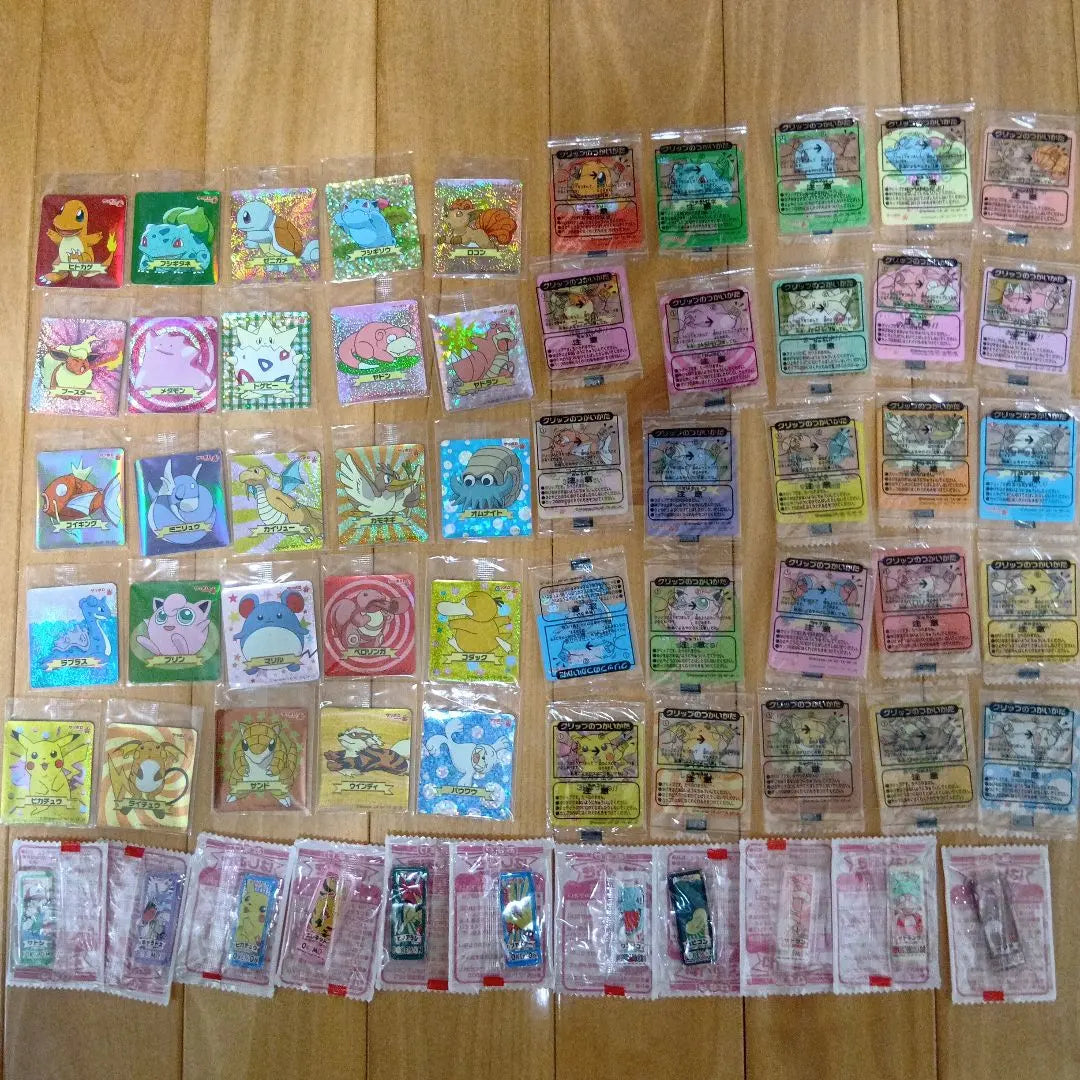 Pokemon Sapporo Ichiban stickers, clips, chopstick rests, unopened, all-purpose sale