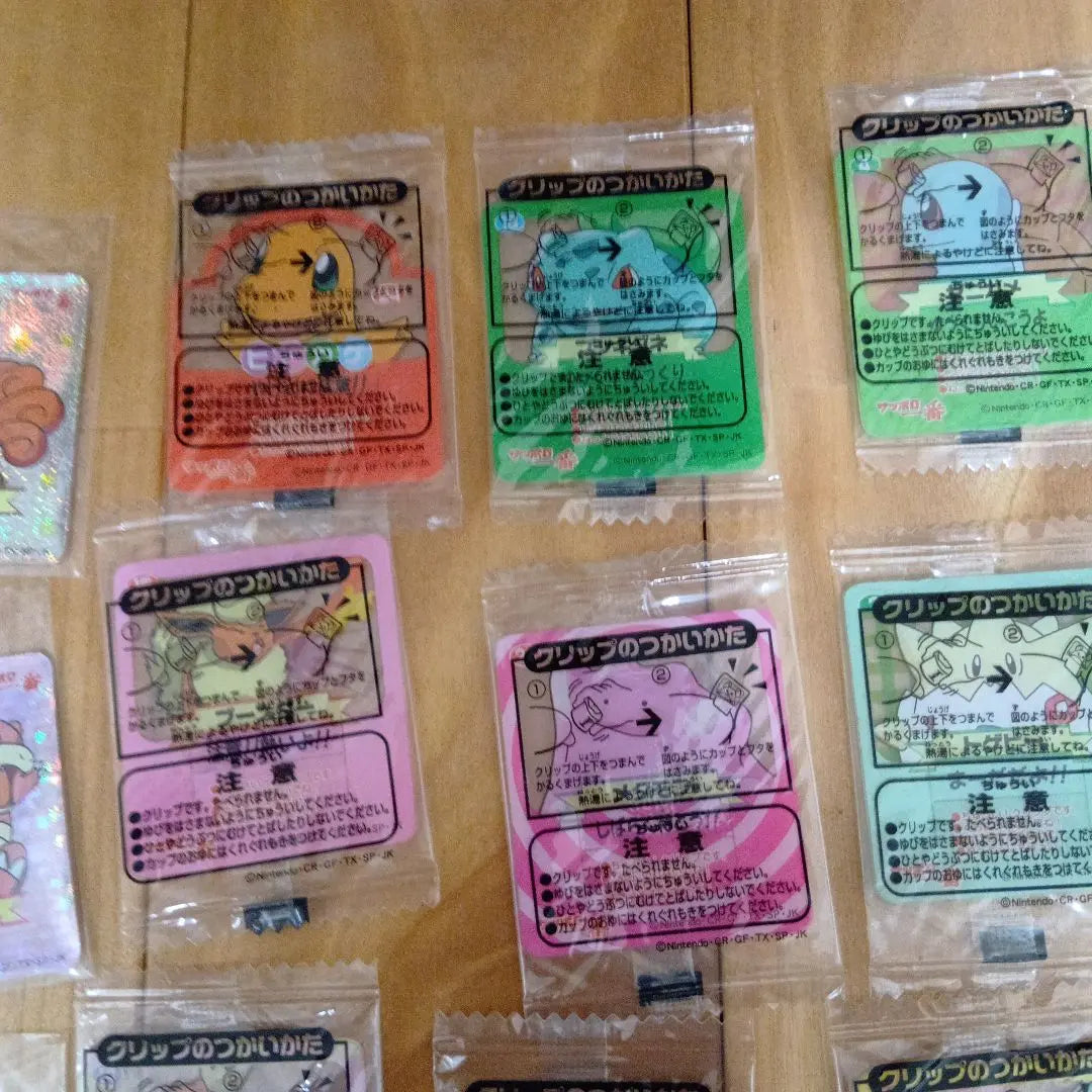 Pokemon Sapporo Ichiban stickers, clips, chopstick rests, unopened, all-purpose sale