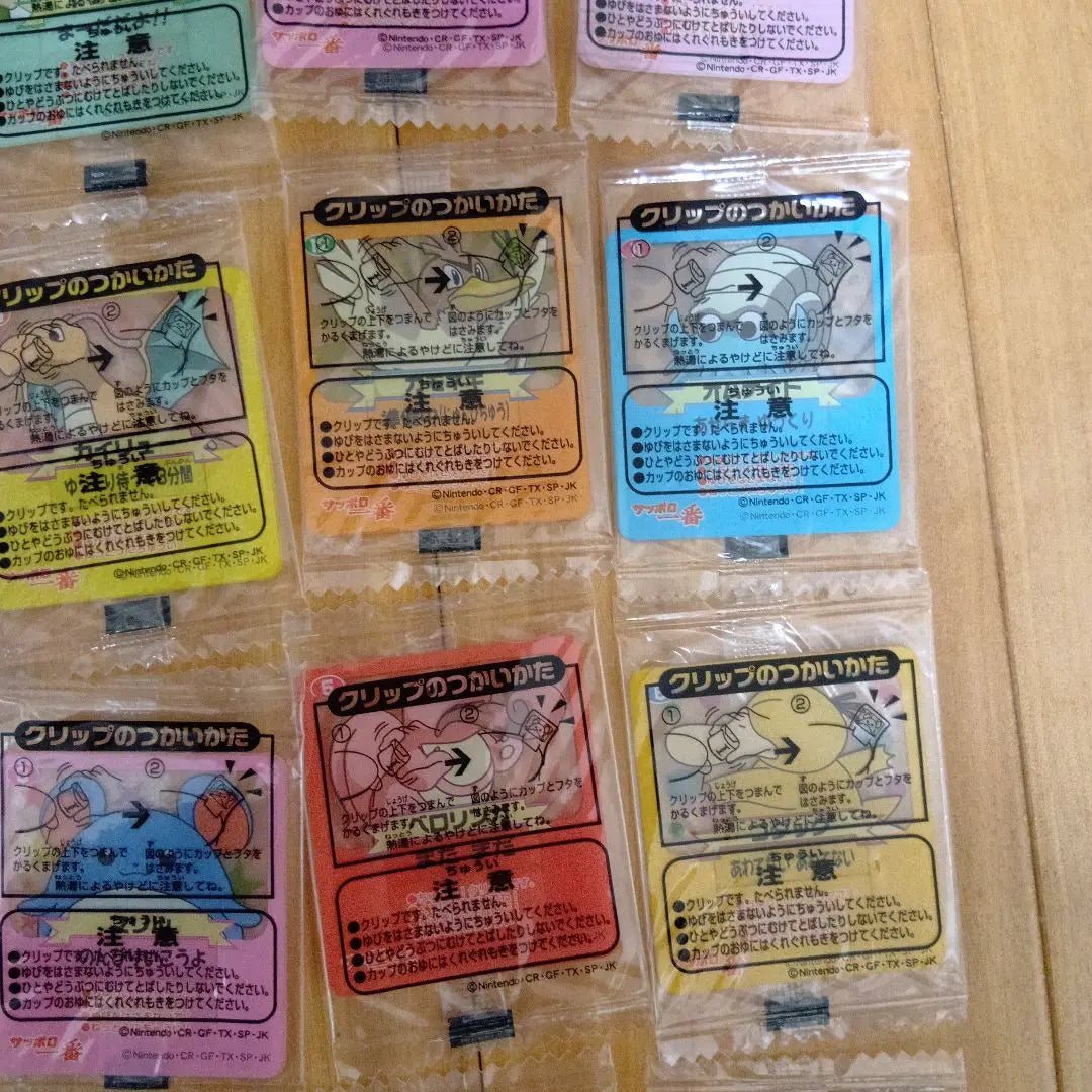 Pokemon Sapporo Ichiban stickers, clips, chopstick rests, unopened, all-purpose sale