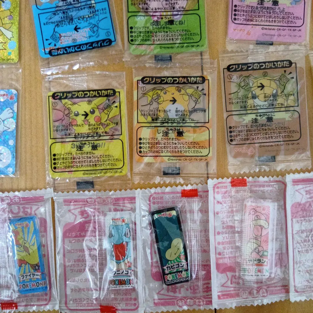 Pokemon Sapporo Ichiban stickers, clips, chopstick rests, unopened, all-purpose sale